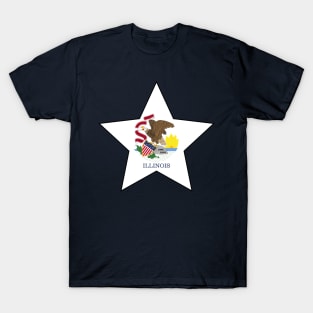 Illinois State Flag Star T-Shirt